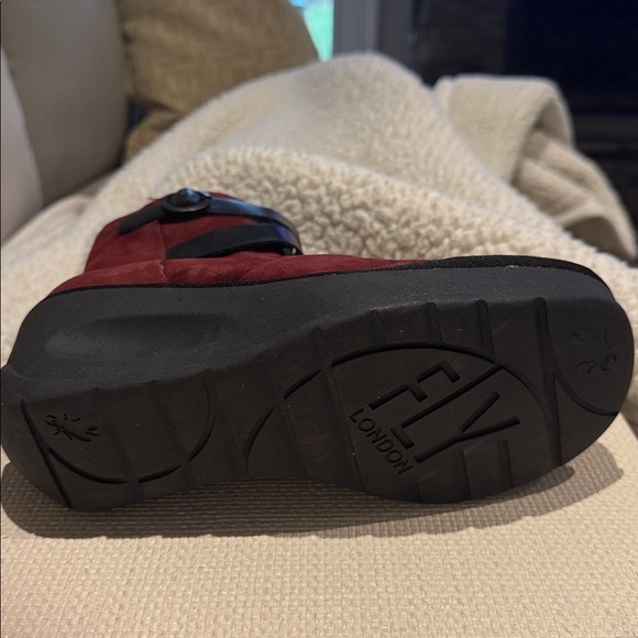 almost new Fly London Jaso Ankle Boots rust Suede sz 38 7.5 -8 jabi - Picture 3 of 5